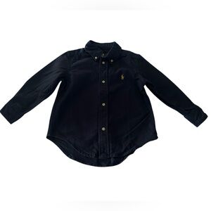 Ralph Lauren Boys Navy Blue Button-Up Shirt